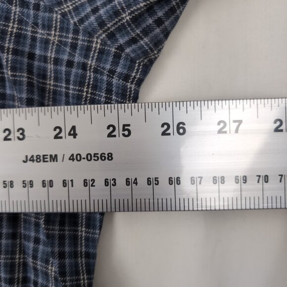 True Vintage Ralph Lauren Men's Blue Plaid Long Sleeve Button Up Shirt, X-Large - Picture 6 of 7